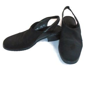 Munro Slip On Sandal Shoes 7.5 W Black Stretchy